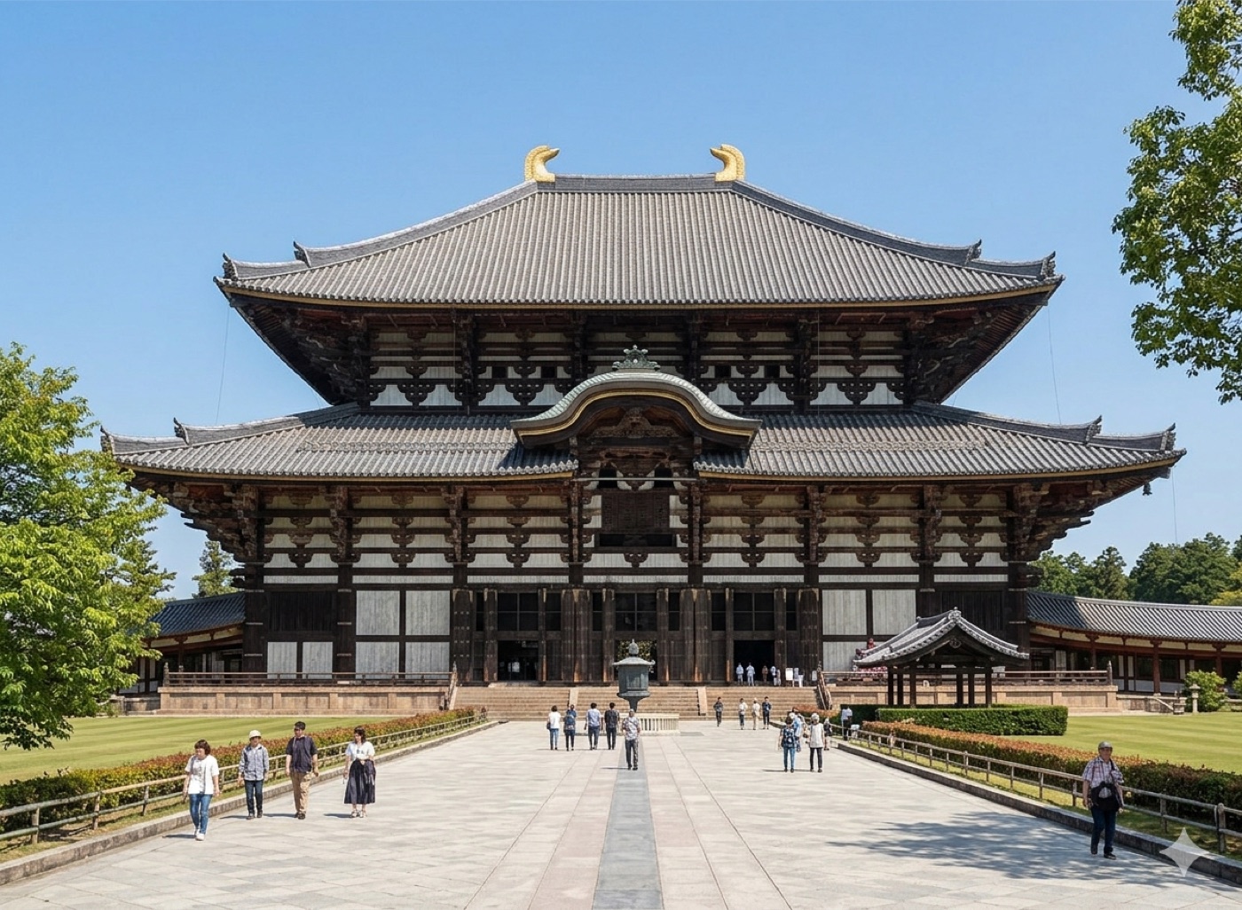 Головна зала храму Tōdai-ji у Нарі – одна з найбільших дерев'яних будівель світу